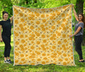 Cute Honey Bee Pattern Print Quilt