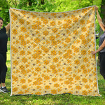 Cute Honey Bee Pattern Print Quilt