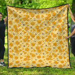 Cute Honey Bee Pattern Print Quilt