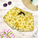 Cute Honey Bee Pattern Print Women's Shorts