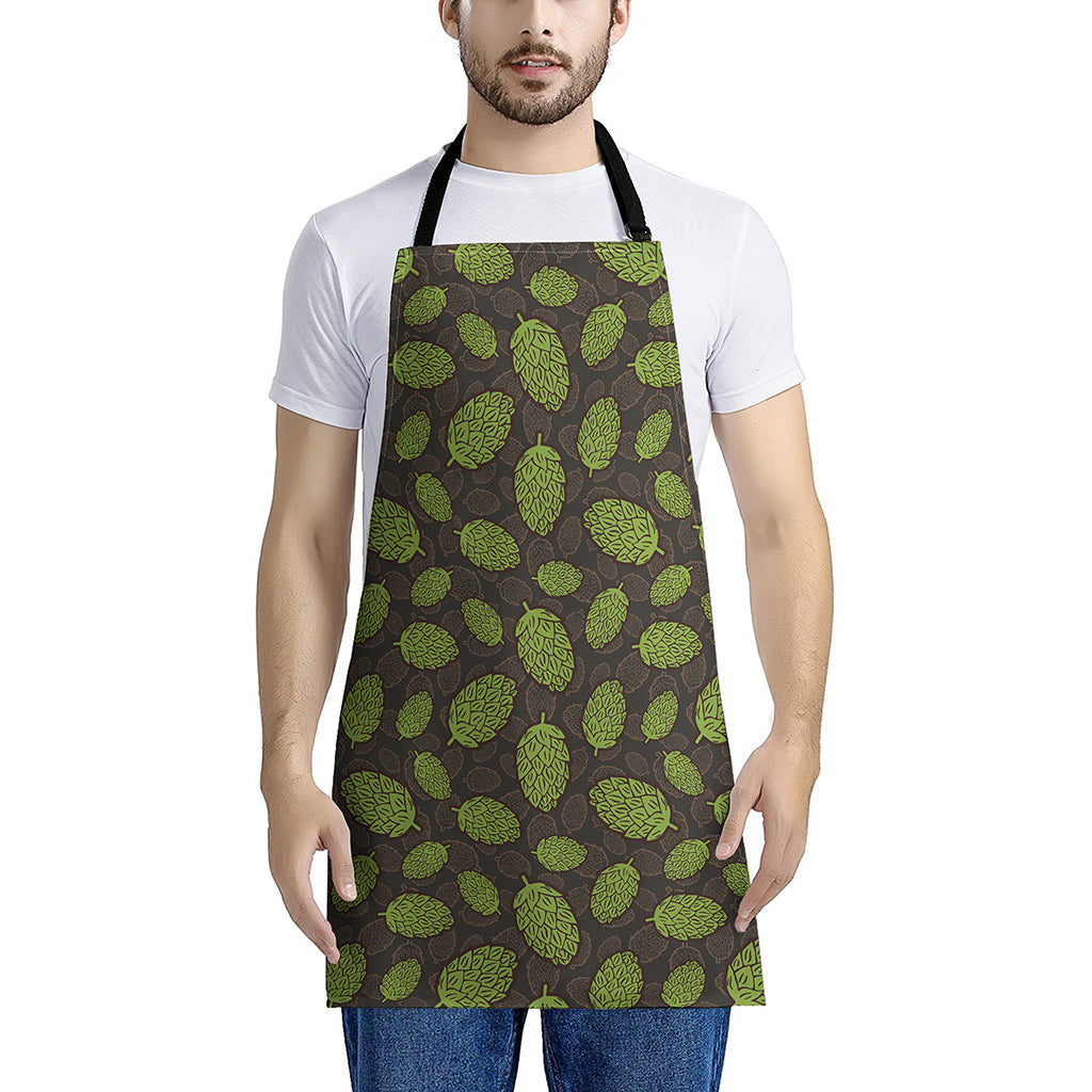 Cute Hop Cone Pattern Print Apron