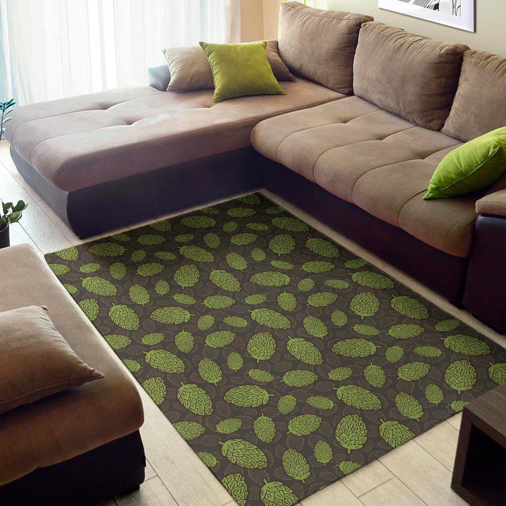 Cute Hop Cone Pattern Print Area Rug