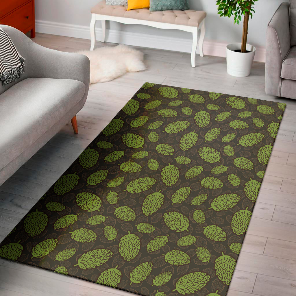 Cute Hop Cone Pattern Print Area Rug