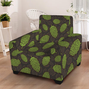 Cute Hop Cone Pattern Print Armchair Slipcover