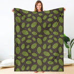 Cute Hop Cone Pattern Print Blanket