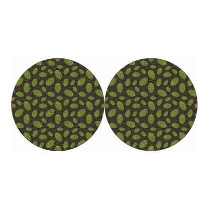 Cute Hop Cone Pattern Print Car Coasters