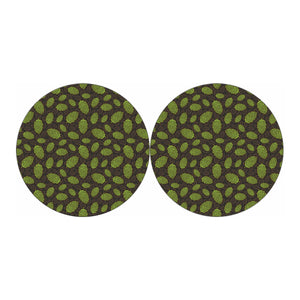 Cute Hop Cone Pattern Print Car Coasters