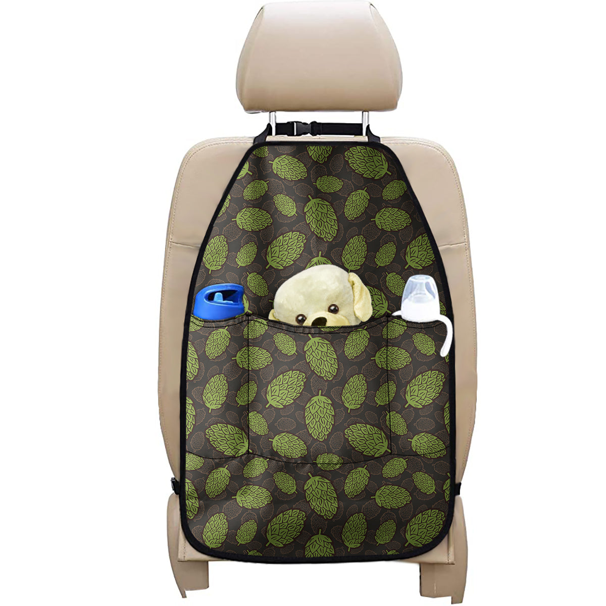 Cute Hop Cone Pattern Print Car Seat Organizers