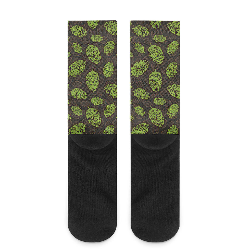 Cute Hop Cone Pattern Print Crew Socks