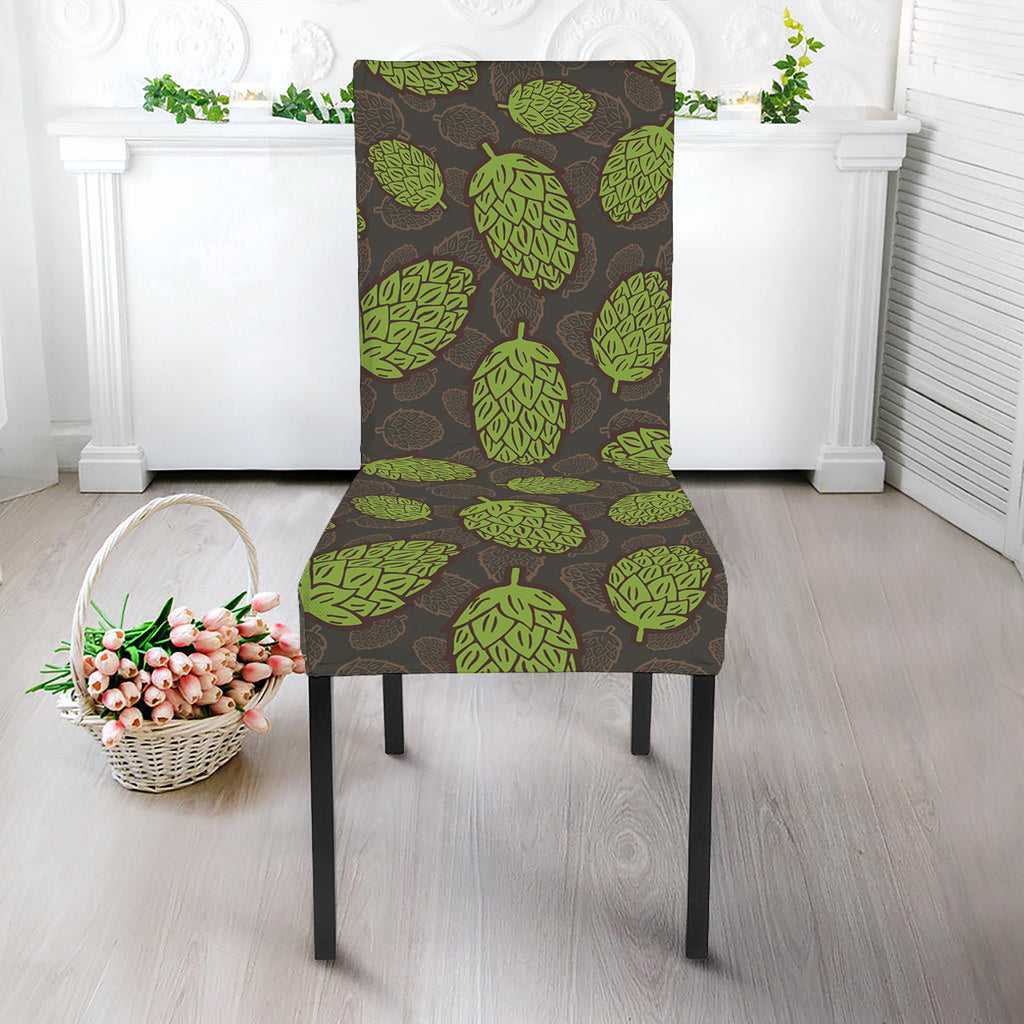 Cute Hop Cone Pattern Print Dining Chair Slipcover