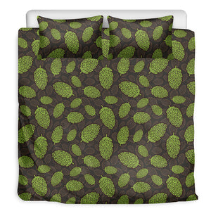 Cute Hop Cone Pattern Print Duvet Cover Bedding Set