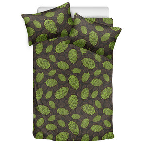 Cute Hop Cone Pattern Print Duvet Cover Bedding Set