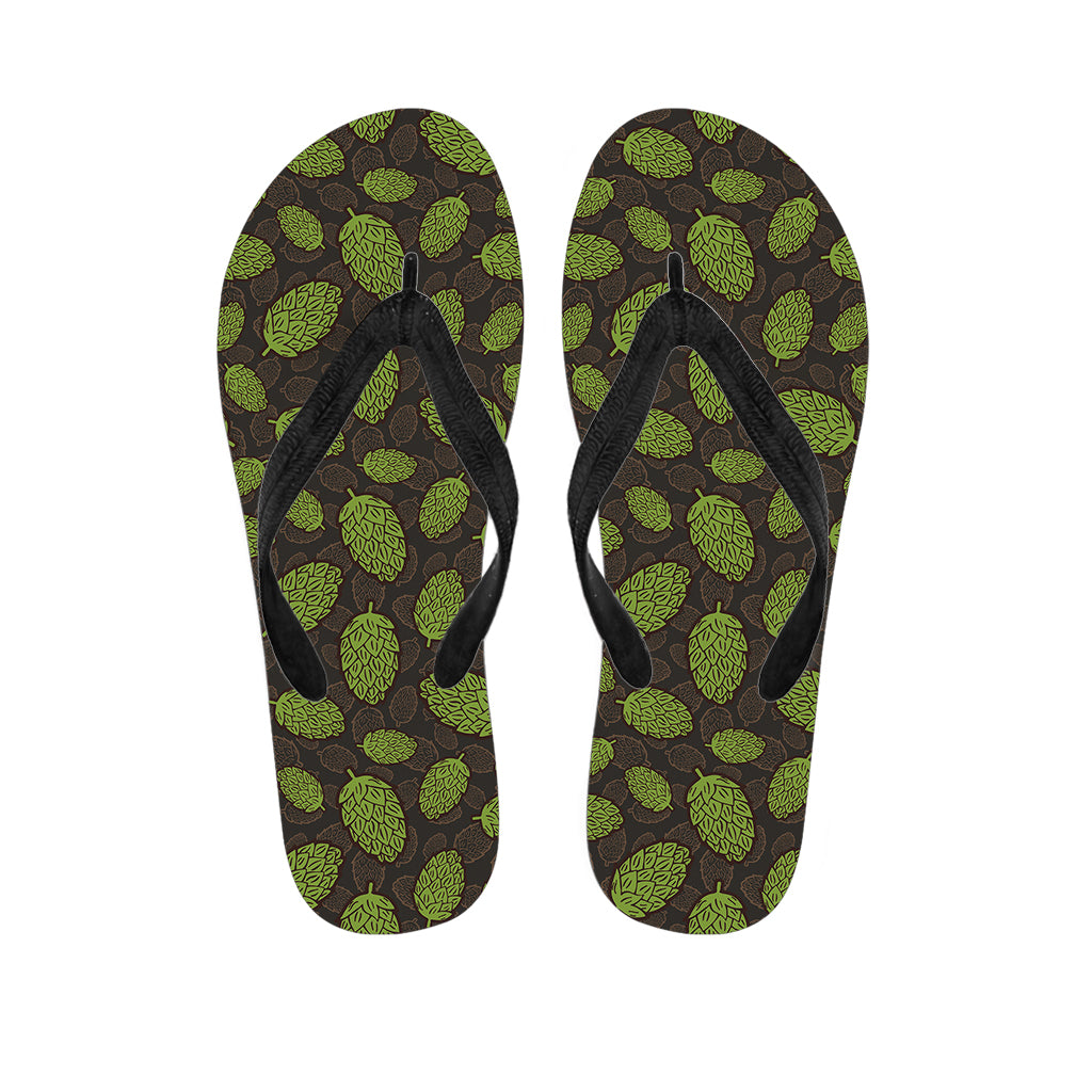 Cute Hop Cone Pattern Print Flip Flops