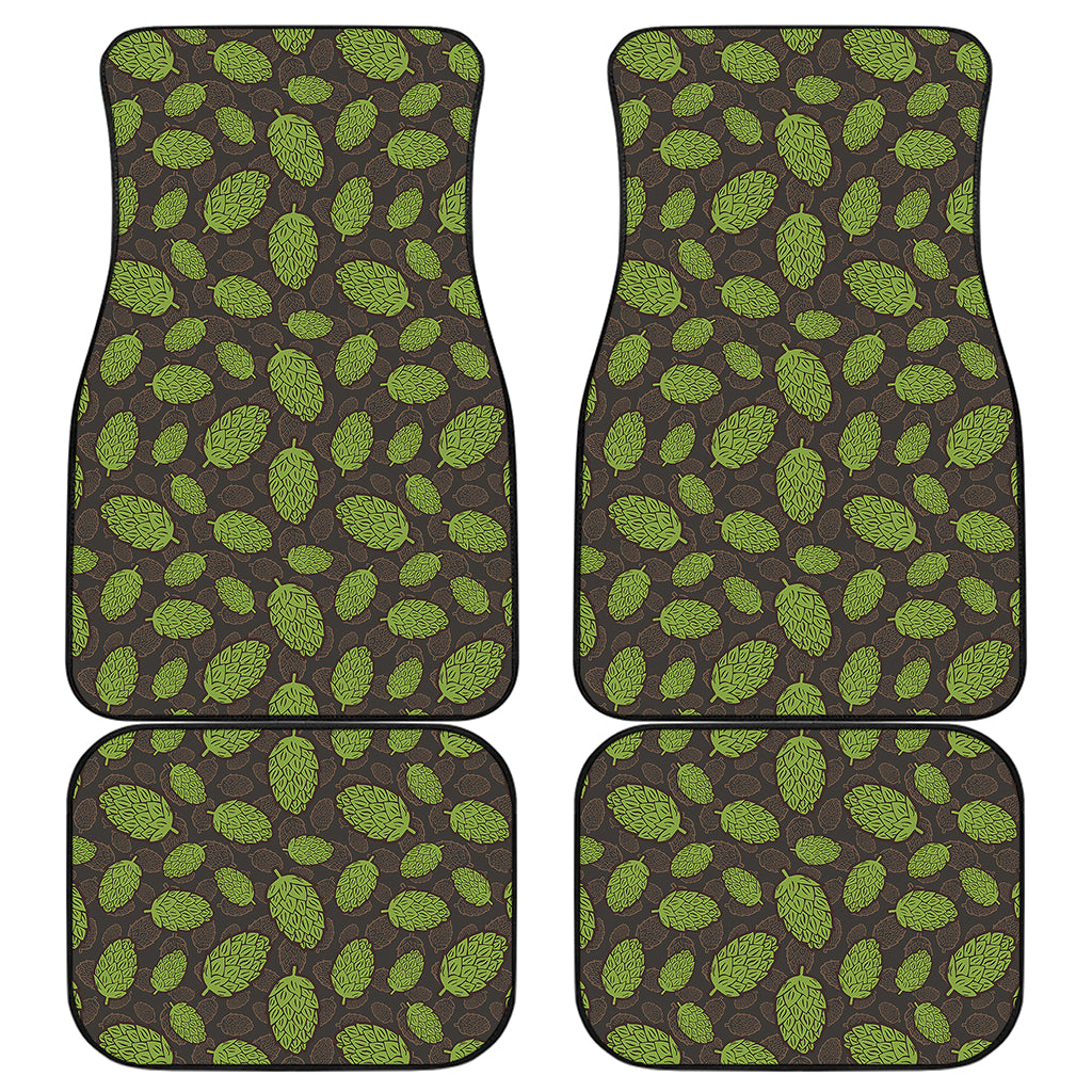 Cute Hop Cone Pattern Print Front and Back Car Floor Mats