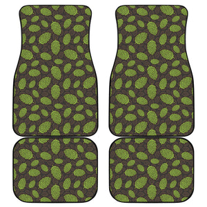 Cute Hop Cone Pattern Print Front and Back Car Floor Mats