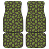 Cute Hop Cone Pattern Print Front and Back Car Floor Mats