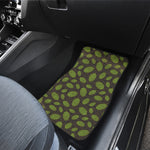 Cute Hop Cone Pattern Print Front and Back Car Floor Mats