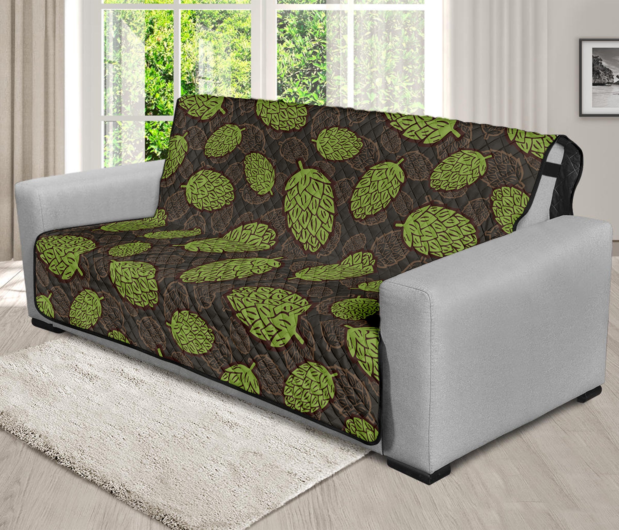 Cute Hop Cone Pattern Print Futon Protector