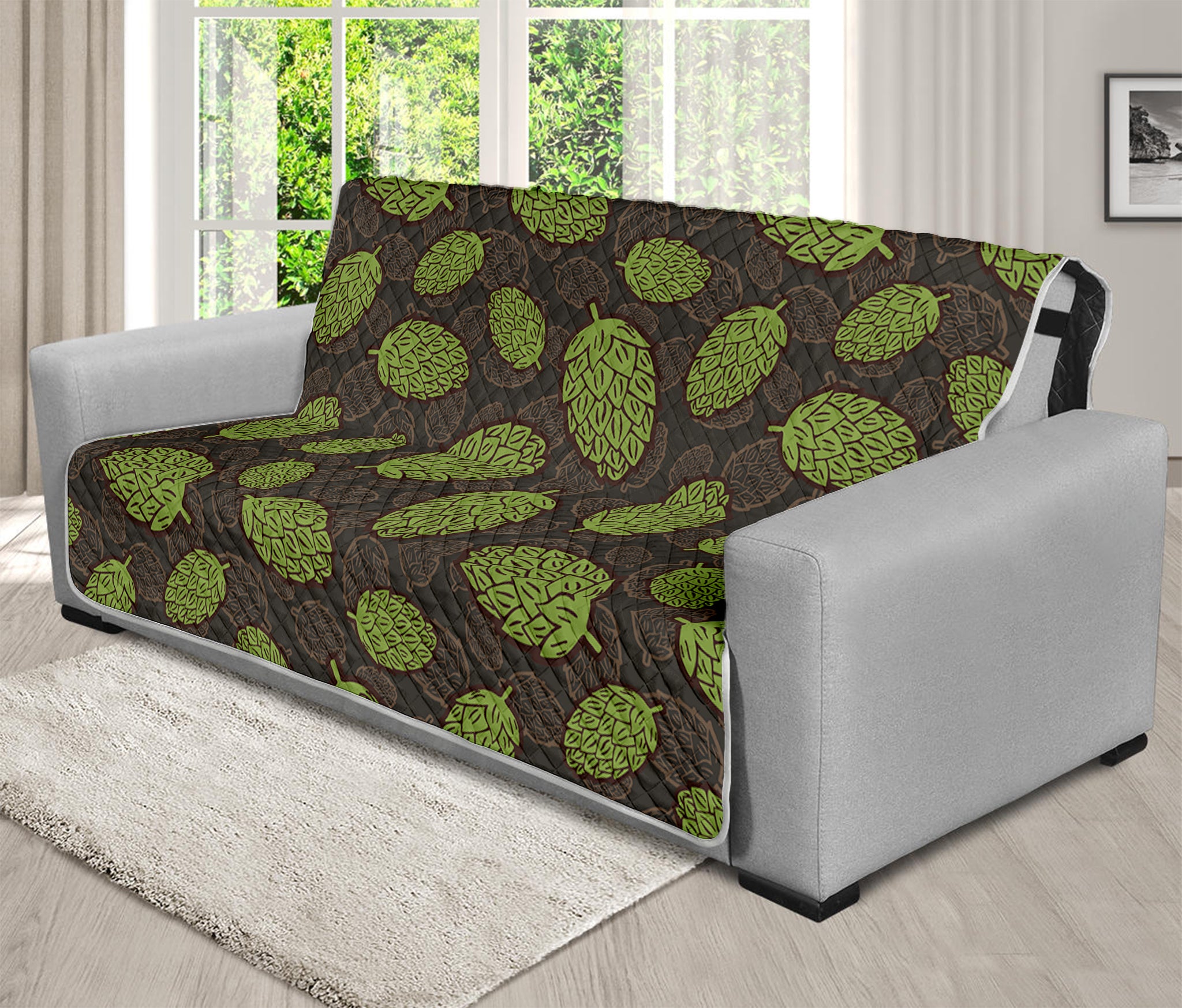 Cute Hop Cone Pattern Print Futon Protector