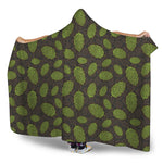 Cute Hop Cone Pattern Print Hooded Blanket