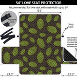 Cute Hop Cone Pattern Print Loveseat Protector