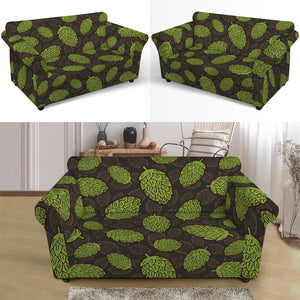 Cute Hop Cone Pattern Print Loveseat Slipcover