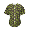 Cute Hop Cone Pattern Print Men's Baseball Jersey