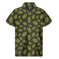 Cute Hop Cone Pattern Print Men's Short Sleeve Shirt