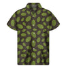 Cute Hop Cone Pattern Print Men's Short Sleeve Shirt