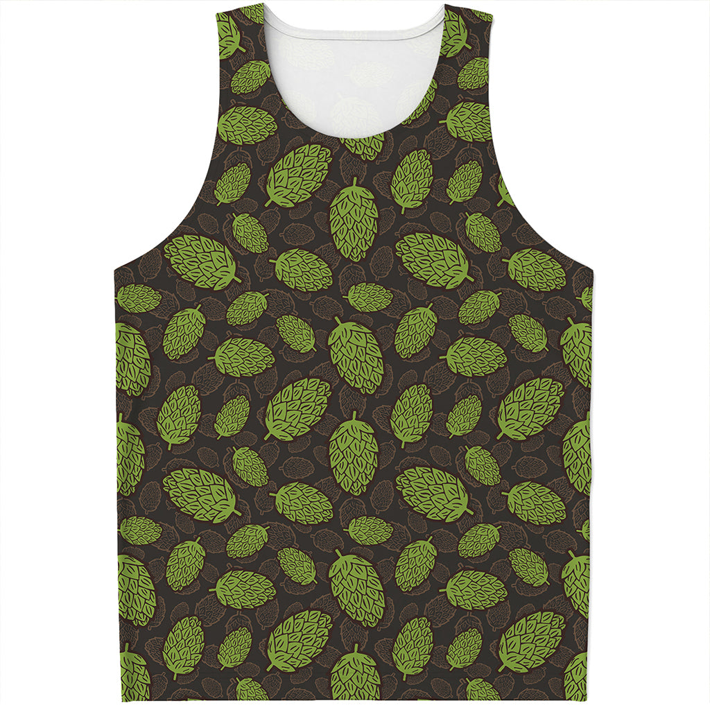 Cute Hop Cone Pattern Print Men's Tank Top