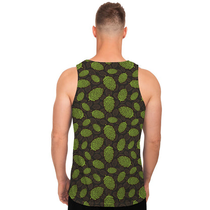 Cute Hop Cone Pattern Print Men's Tank Top