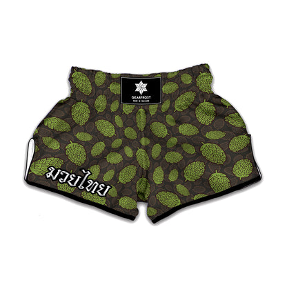 Cute Hop Cone Pattern Print Muay Thai Boxing Shorts
