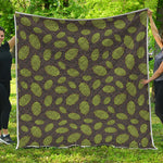 Cute Hop Cone Pattern Print Quilt