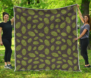 Cute Hop Cone Pattern Print Quilt