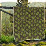 Cute Hop Cone Pattern Print Quilt