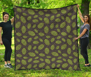 Cute Hop Cone Pattern Print Quilt