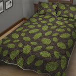 Cute Hop Cone Pattern Print Quilt Bed Set