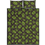 Cute Hop Cone Pattern Print Quilt Bed Set