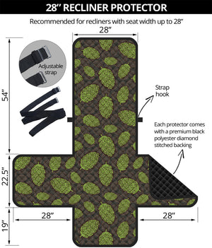 Cute Hop Cone Pattern Print Recliner Protector