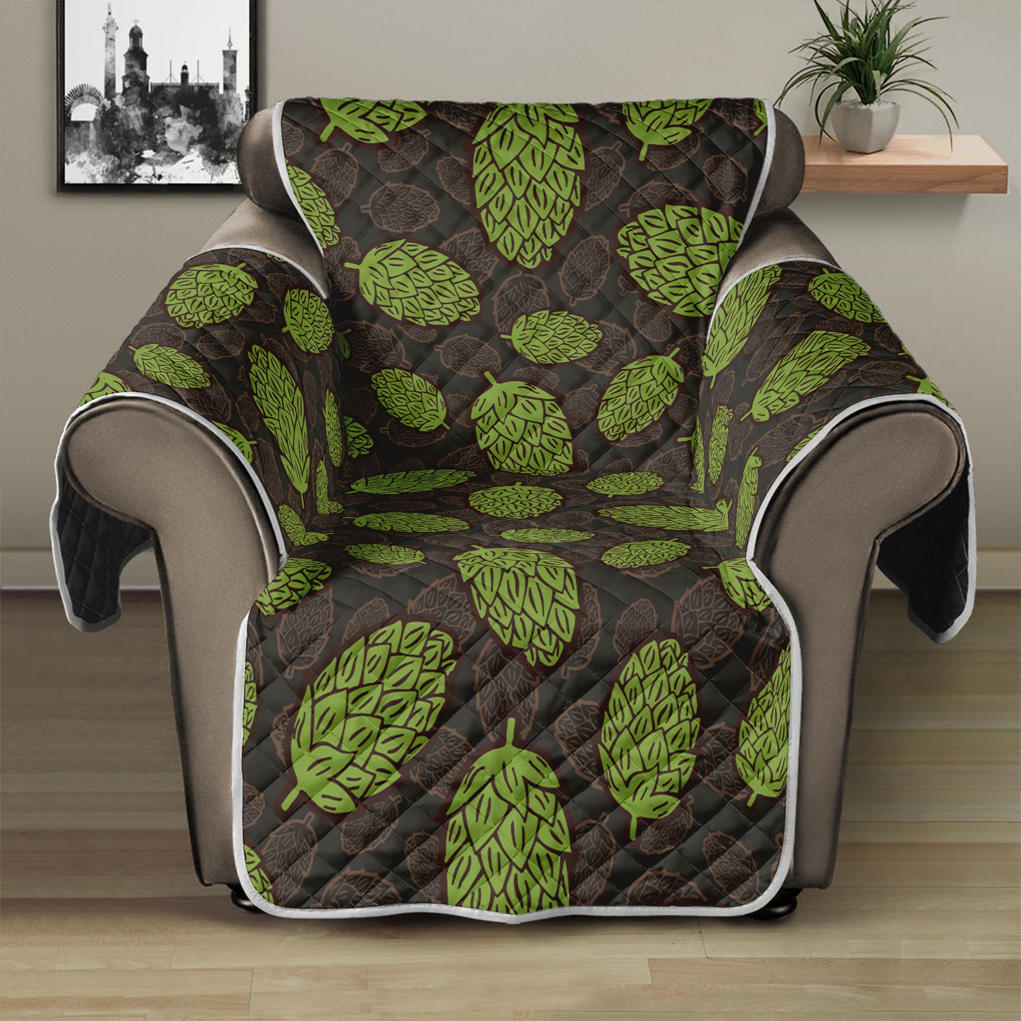 Cute Hop Cone Pattern Print Recliner Protector