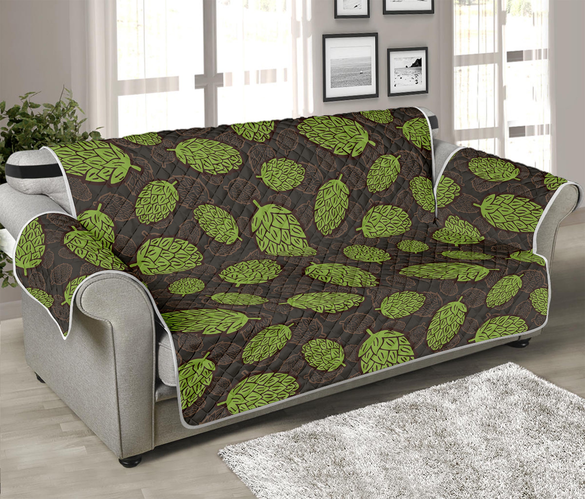 Cute Hop Cone Pattern Print Sofa Protector