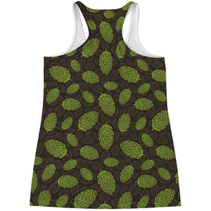 Cute Hop Cone Pattern Print Women's Racerback Tank Top