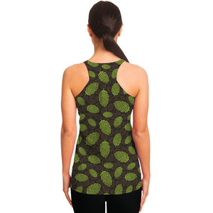 Cute Hop Cone Pattern Print Women's Racerback Tank Top