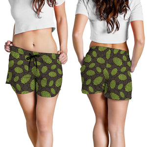 Cute Hop Cone Pattern Print Women's Shorts