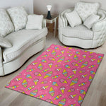 Cute Ice Cream Pattern Print Area Rug