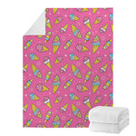 Cute Ice Cream Pattern Print Blanket
