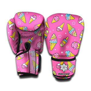 Cute Ice Cream Pattern Print Boxing Gloves