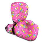 Cute Ice Cream Pattern Print Boxing Gloves