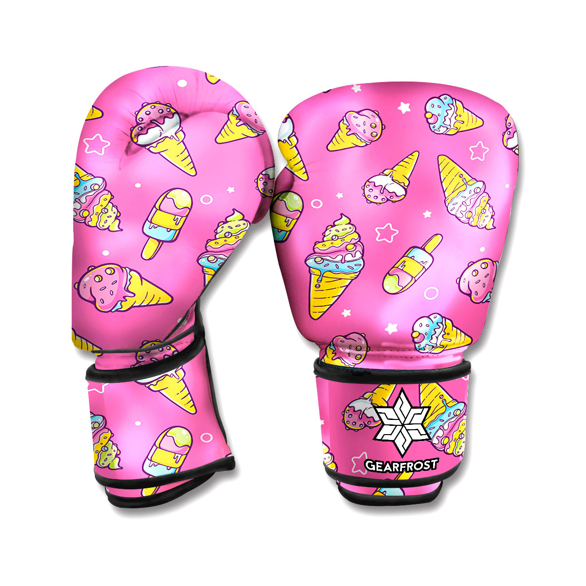 Cute Ice Cream Pattern Print Boxing Gloves