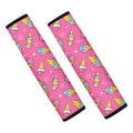 Cute Ice Cream Pattern Print Car Seat Belt Covers